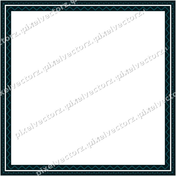 Decorative picture frame border in dark teal with ivy scroll