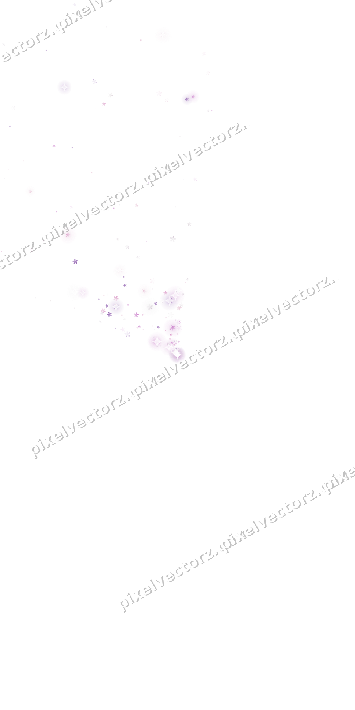 Glitzerfächer aus Sternen und Blüten auf transparentem Grund