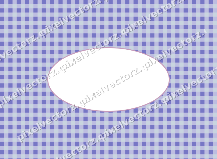 Decorative patterned mat frame in purple and blue with gingham check