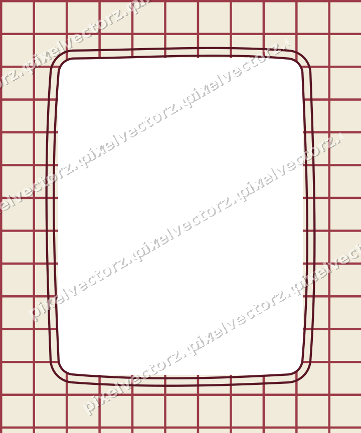 Decorative patterned mat frame in dark pink and red with grid check