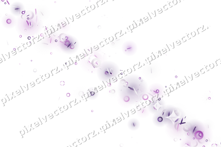 Glitzerband aus Ringen und Splittern auf transparentem Grund