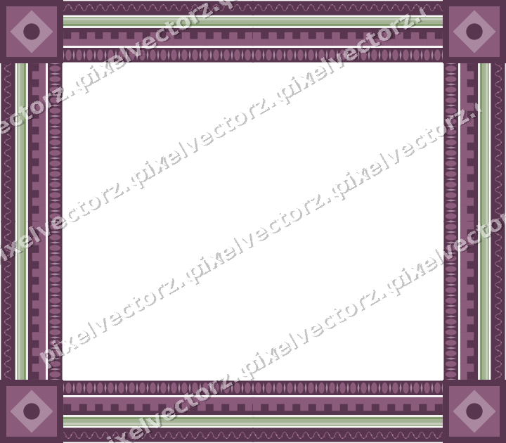 Decorative picture frame border in dark magenta with scrolling vine