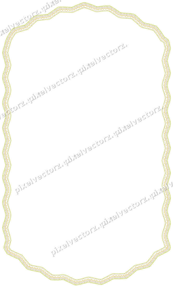 Decorative line art frame in lime and yellow with label plaque