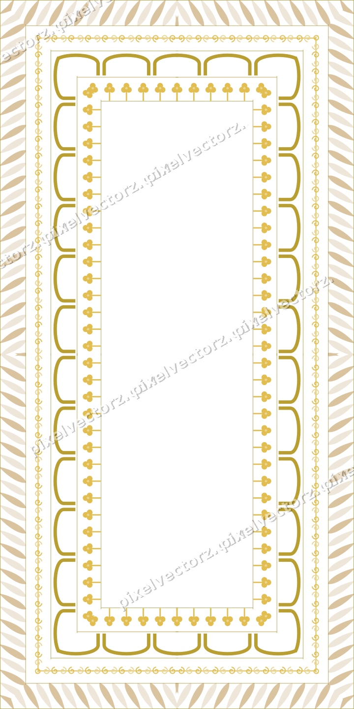 Decorative picture frame border in amber with rope moulding