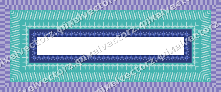 Decorative picture frame border in blue and cyan with rope moulding