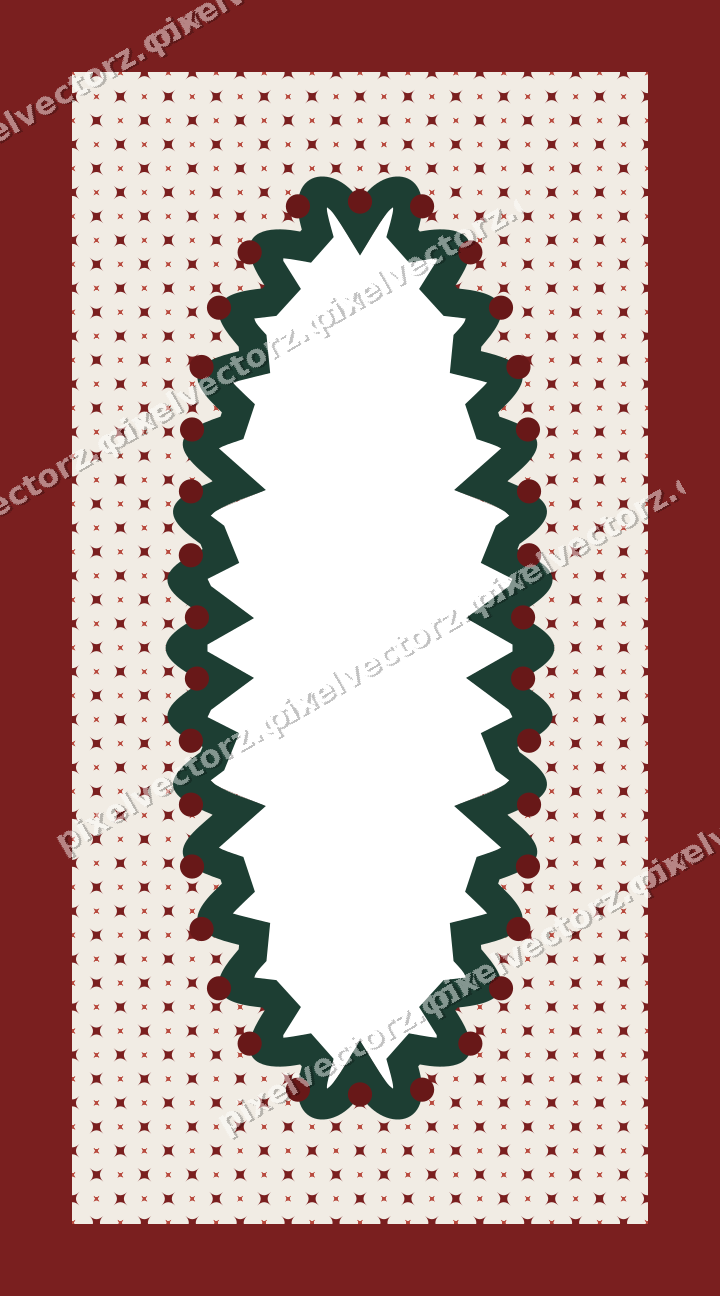 Decorative patterned mat frame in dark red with sparkle pattern