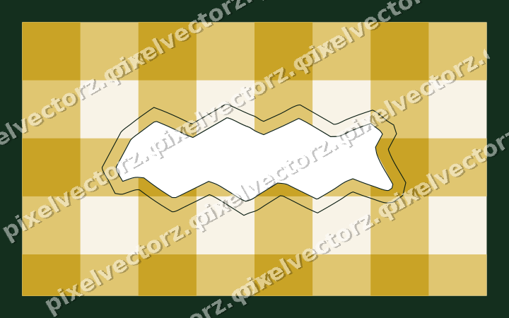Decorative patterned mat frame in dark green with gingham check