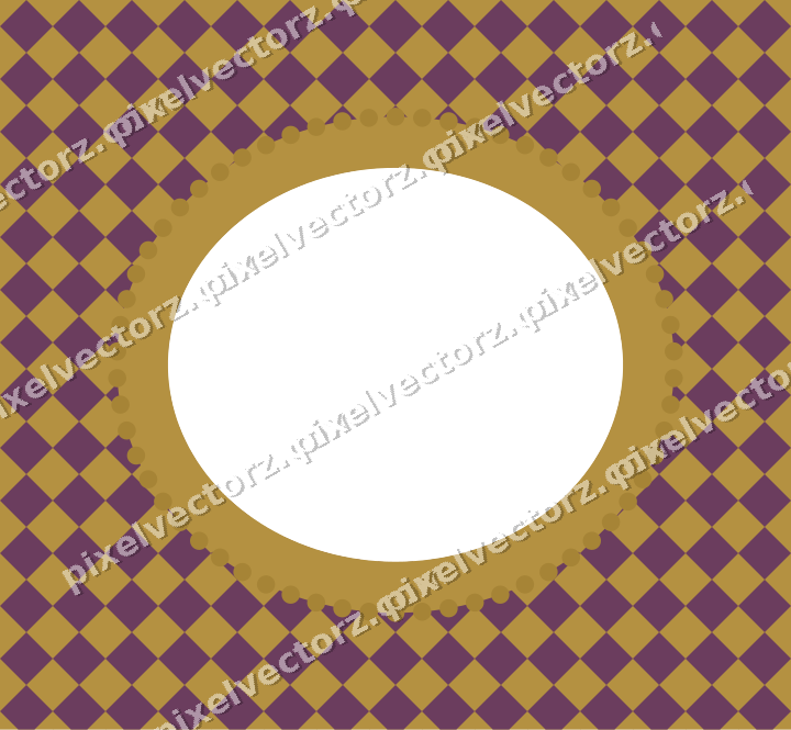 Decorative patterned mat frame in dark magenta with harlequin diamonds