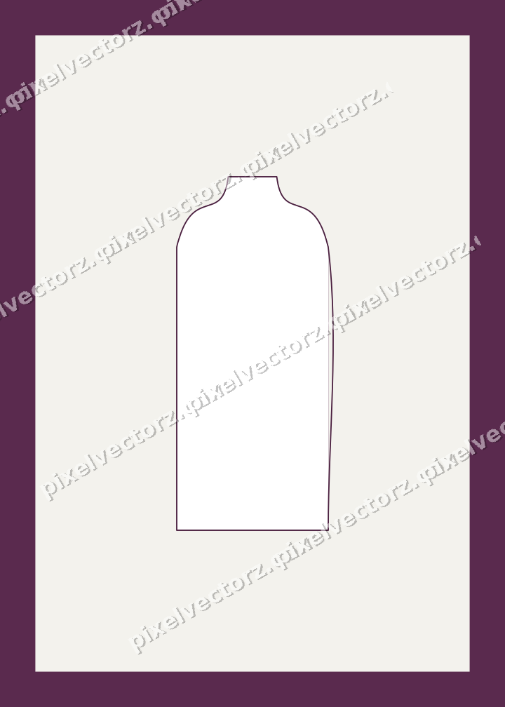 Decorative patterned mat frame in dark magenta with plain ground