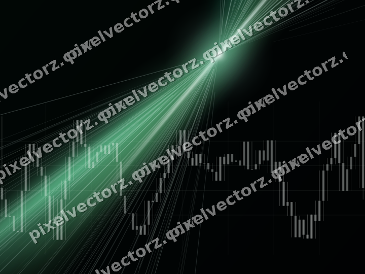 Leuchtender Neon Diagramm Hintergrund in Grün und Petrol