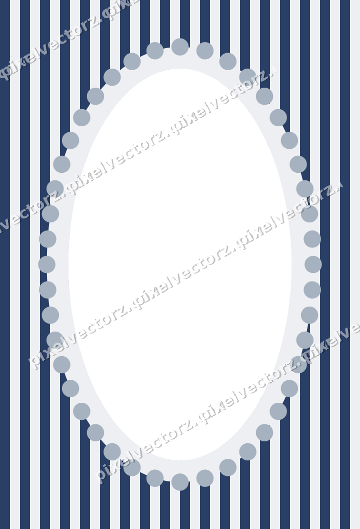 Decorative patterned mat frame in dark blue with vertical stripes
