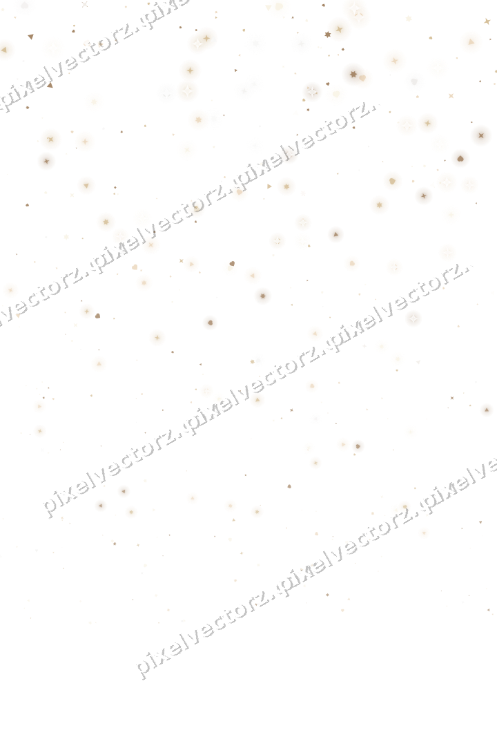 Glitzerregen aus Sternen und Herzen auf transparentem Grund