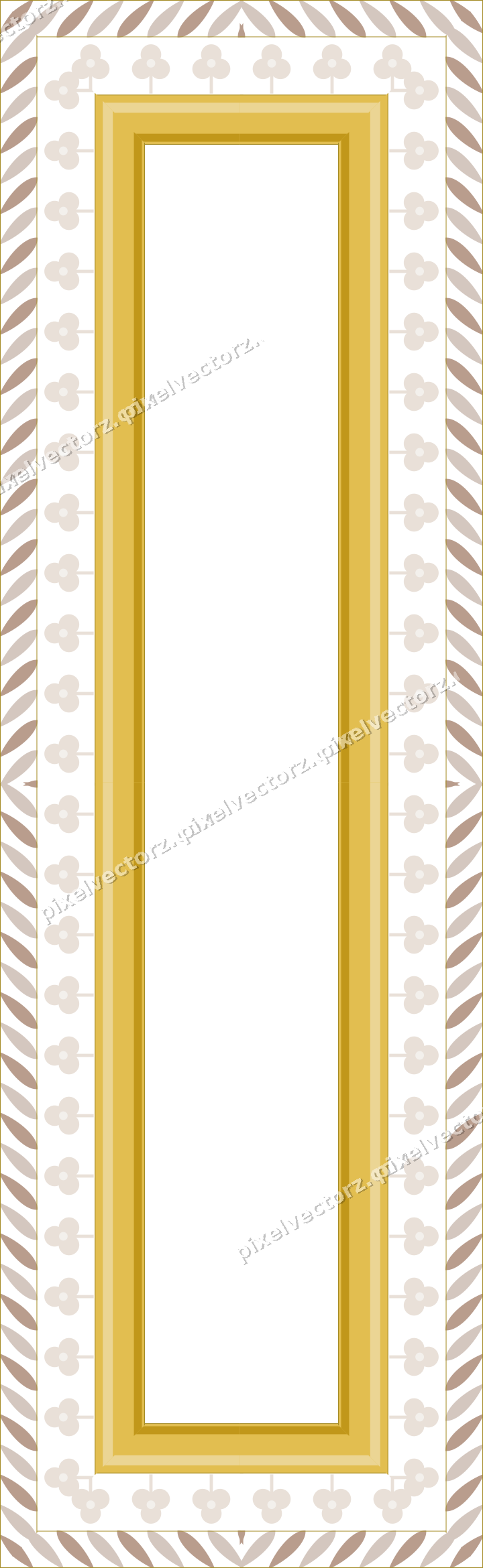Decorative picture frame border in amber with rope moulding