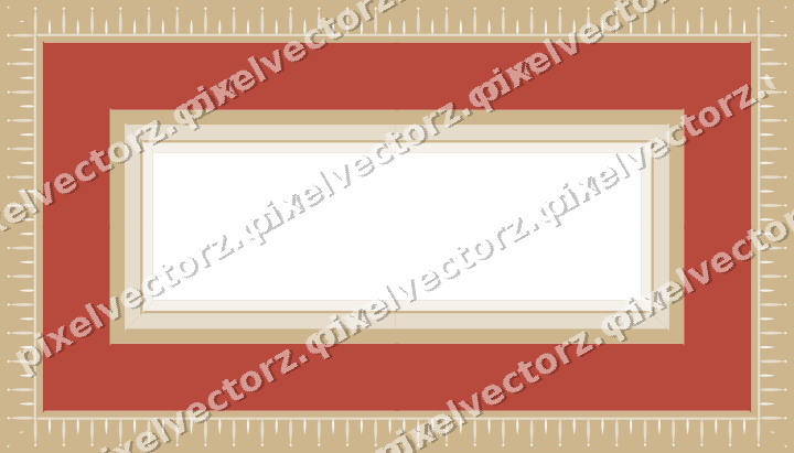 Decorative picture frame border in dark red with bud and stem