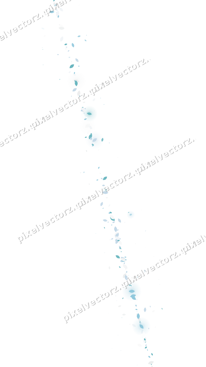 Glitzerband aus Tropfen in Türkis auf transparentem Grund