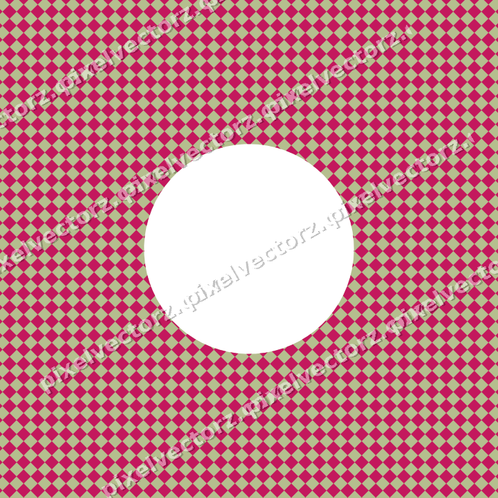 Decorative patterned mat frame in lime and pink with checkerboard