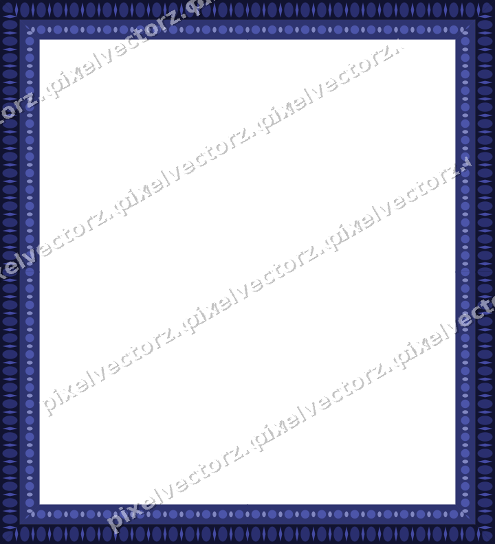 Decorative picture frame border in dark blue with egg and dart