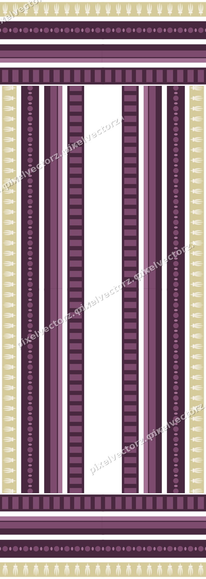 Decorative picture frame border in dark magenta with fleur de lis band