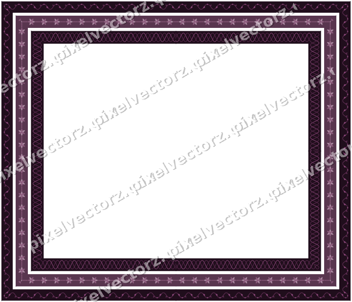 Decorative picture frame border in dark magenta with scrolling vine