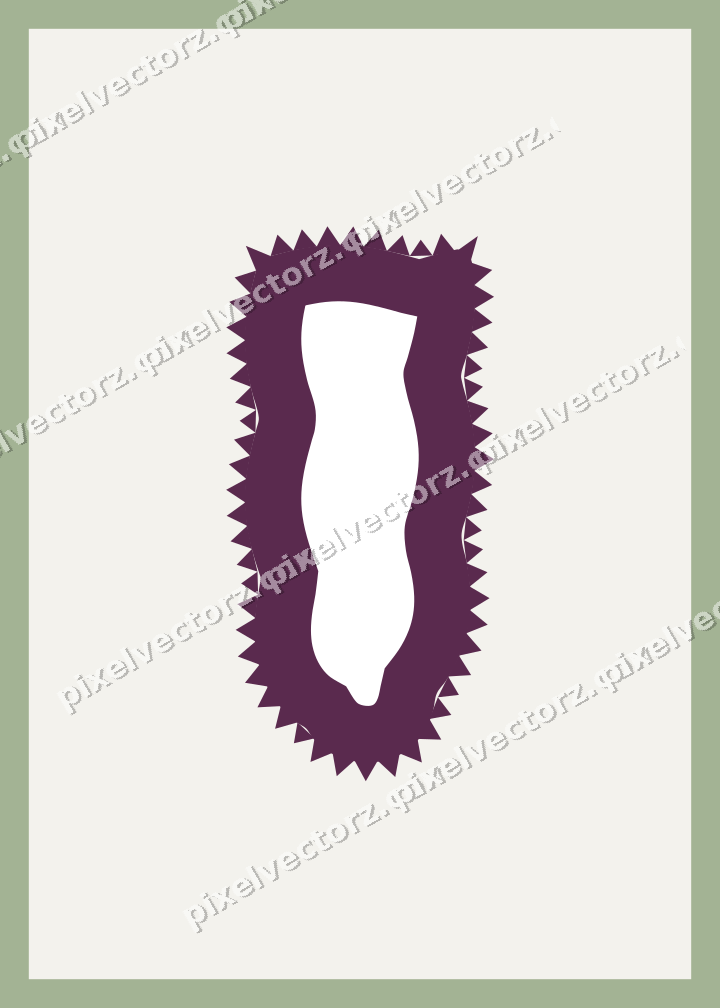 Decorative patterned mat frame in dark magenta with plain ground
