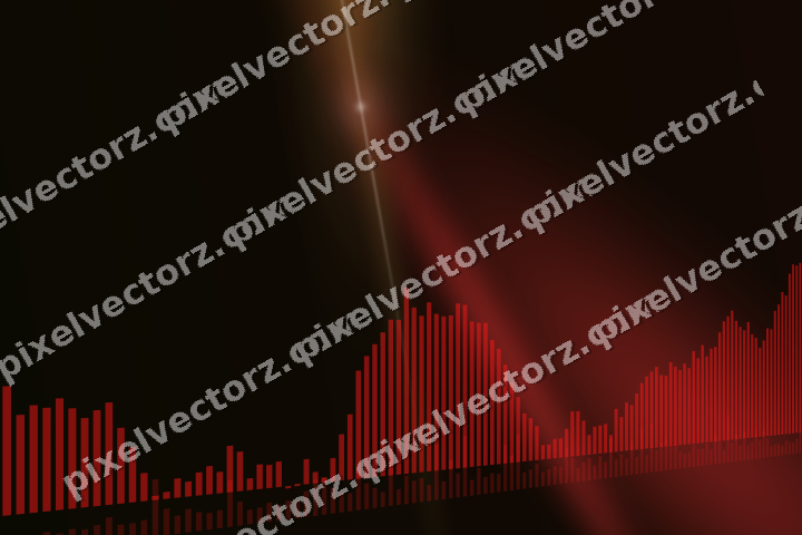 Leuchtender Neon Diagramm Hintergrund in Rot und Orange
