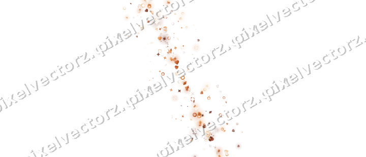 Glitzerband aus Funken und Herzen auf transparentem Grund