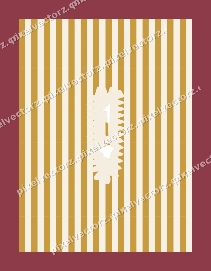 Decorative patterned mat frame in dark pink with vertical stripes