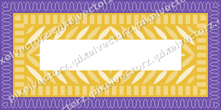 Decorative picture frame border in amber and purple with arabesque