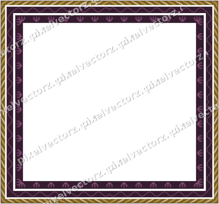 Decorative picture frame border in dark magenta with rope moulding