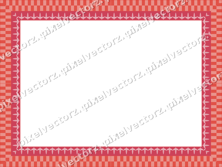 Decorative picture frame border in red and orange with acanthus leaf