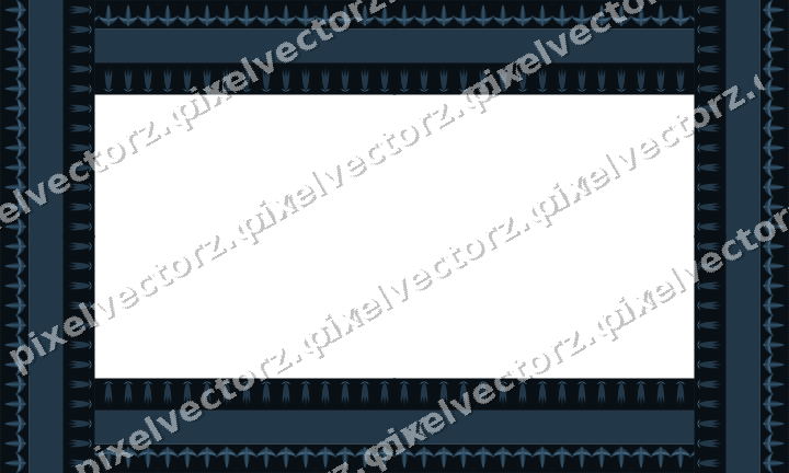 Decorative picture frame border in orange and cyan with acanthus leaf
