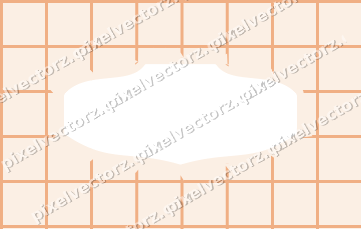 Decorative patterned mat frame in blue and orange with grid check