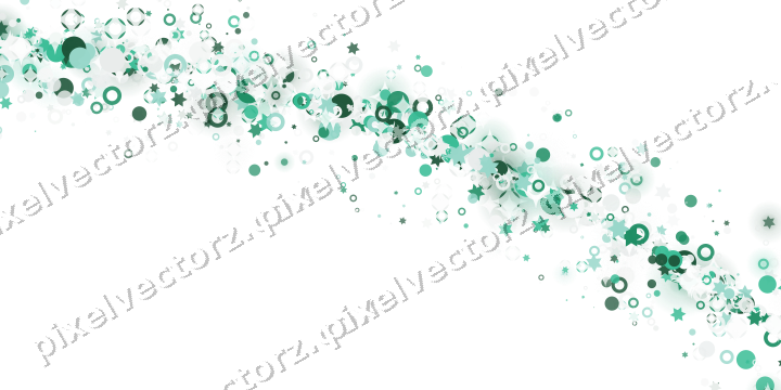 Glitzerbogen aus Sternen und Punkten auf transparentem Grund