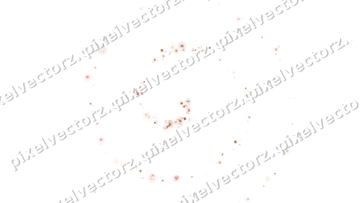 Glitzerspirale aus Sternen und Funken auf transparentem Grund