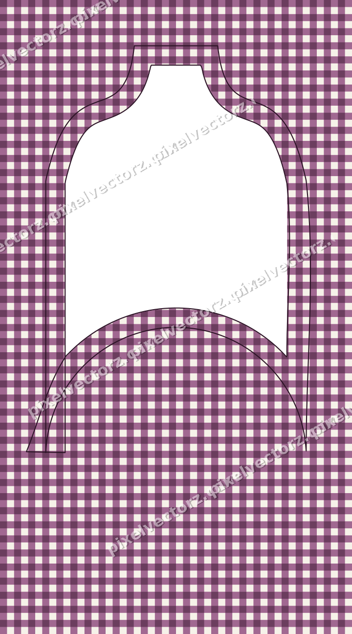 Decorative patterned mat frame in dark magenta with gingham check