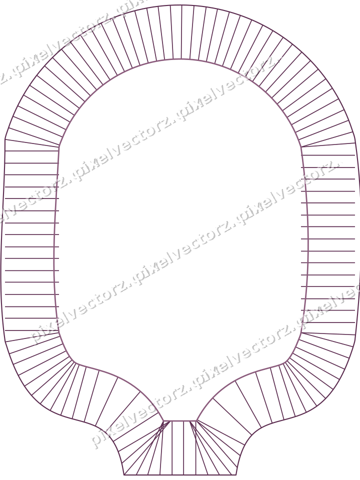 Decorative line art frame in dark magenta and lime with label plaque