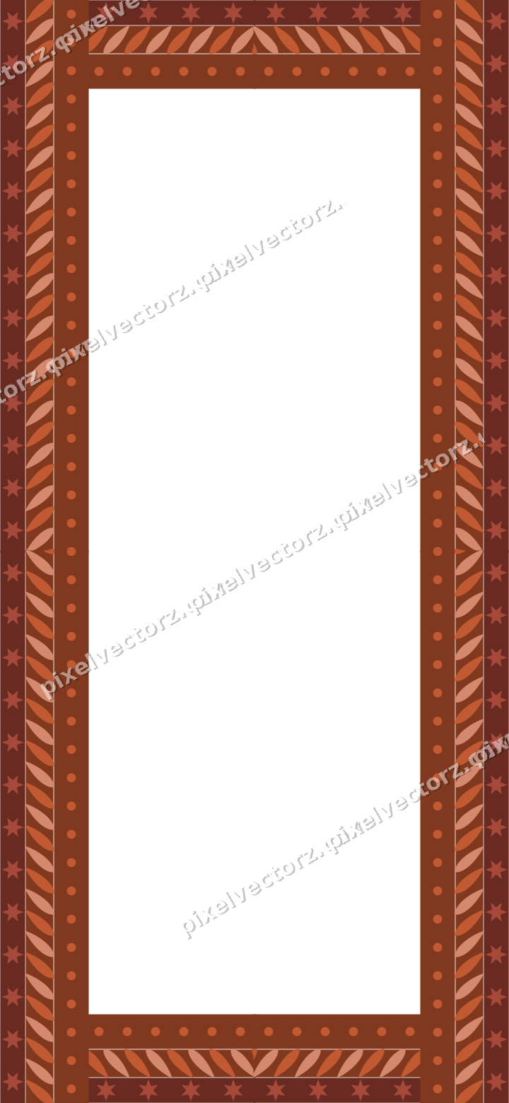 Decorative picture frame border in orange and amber with rope moulding