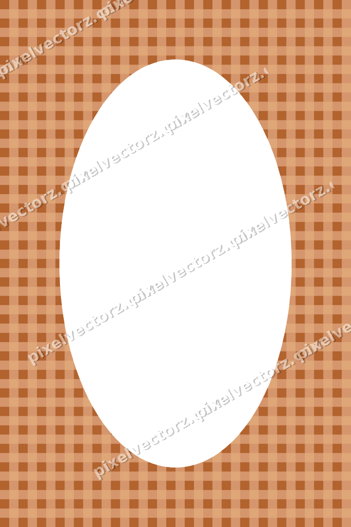Decorative patterned mat frame in orange and teal with gingham check