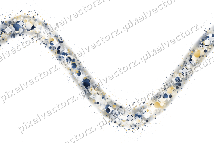 Nahtlose Glitzerwelle aus Funken und Punkten auf transparentem Grund