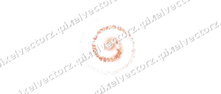 Nahtlose Glitzerspirale in Rot und Orange auf transparentem Grund