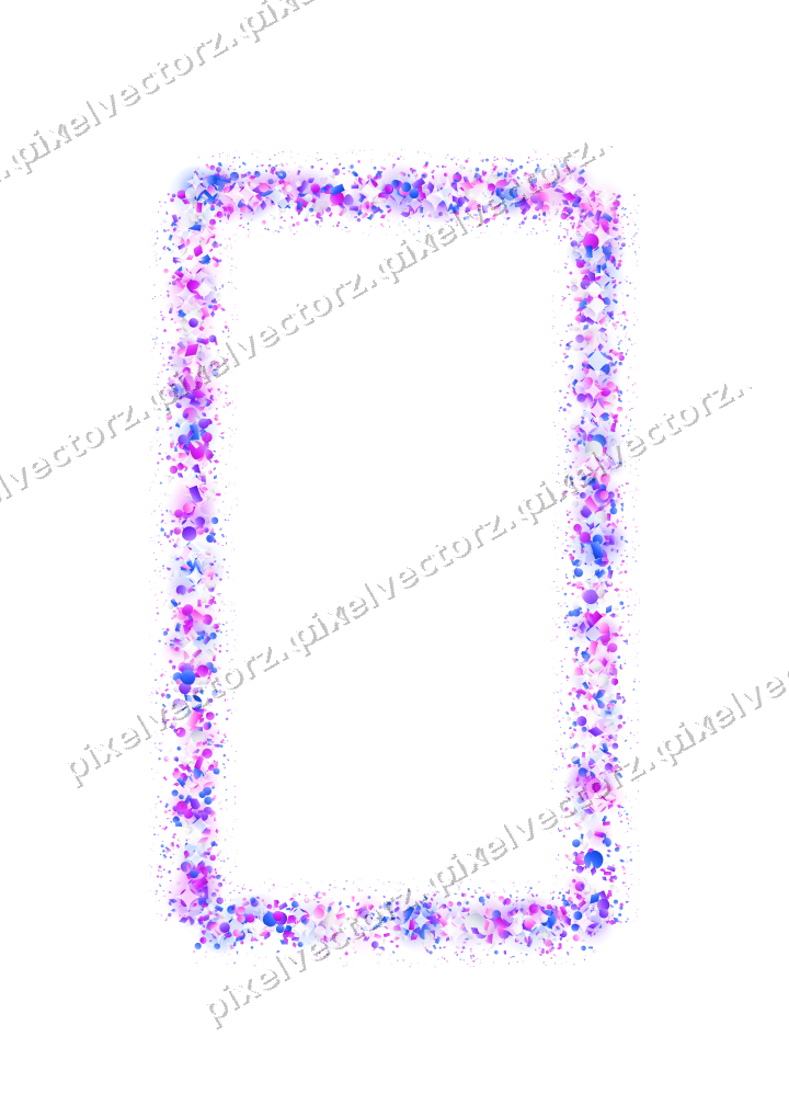 Nahtloser Glitzerrahmen aus Punkten und Rauten auf transparentem Grund