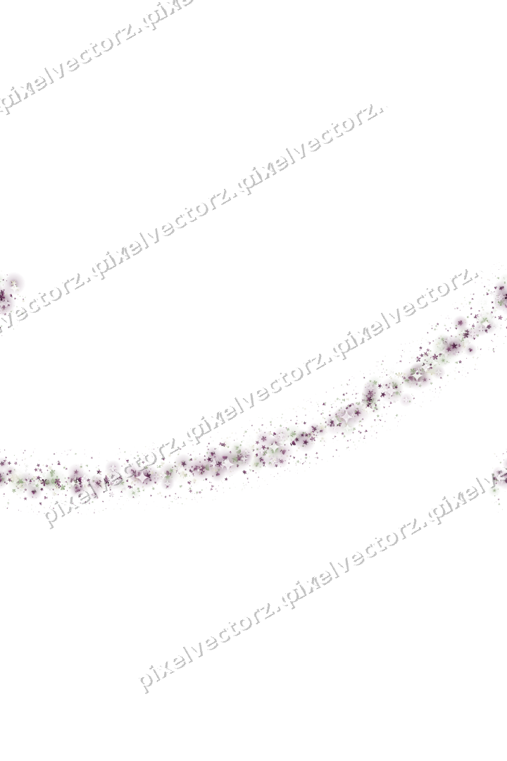 Nahtloser Glitzerbogen aus Sternen und Blüten auf transparentem Grund