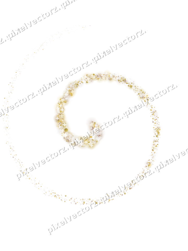 Nahtlose Glitzerspirale in Bernstein auf transparentem Grund