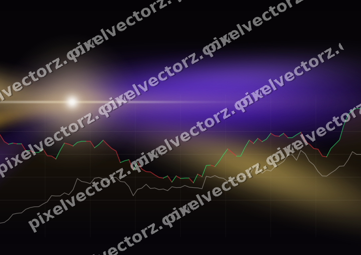 Leuchtender Neon Diagramm Hintergrund in Bernstein und Violett