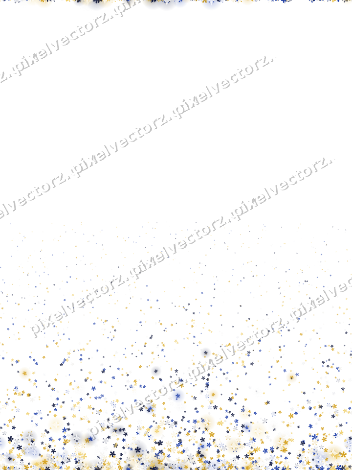 Nahtloser Glitzeraufstieg aus Blüten auf transparentem Grund