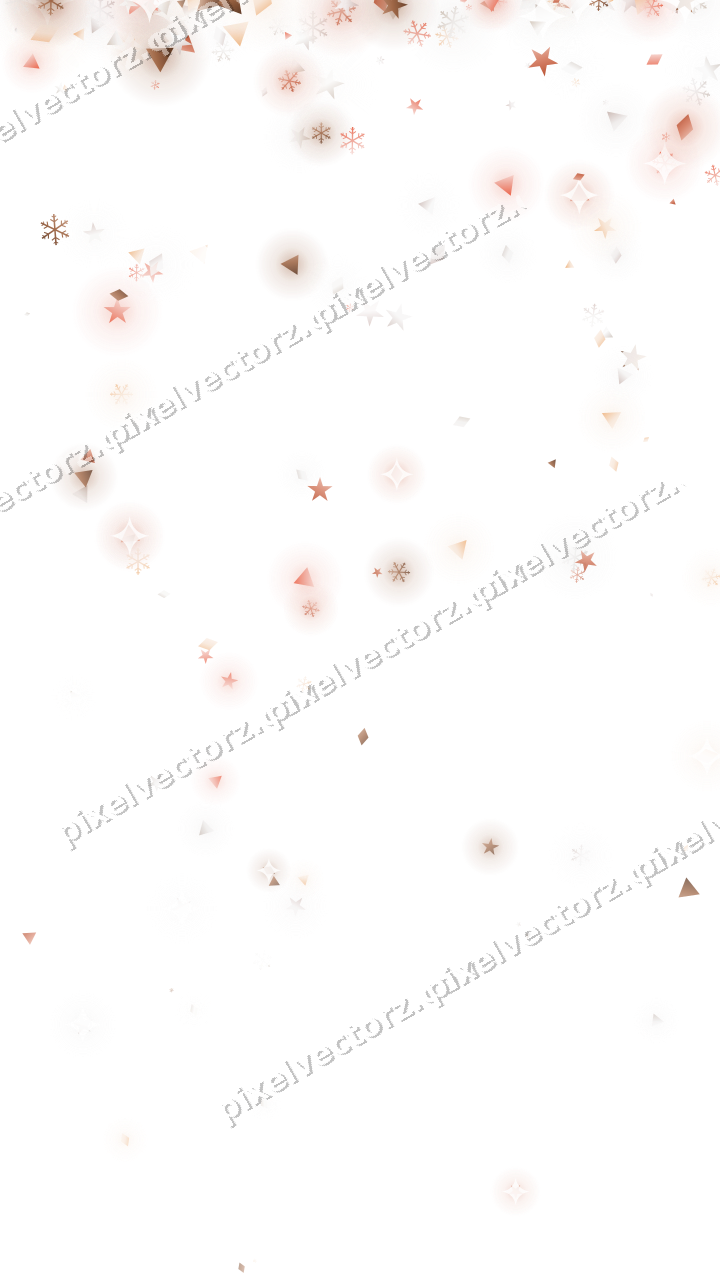 Glitzerregen aus Sternen und Schneeflocken auf transparentem Grund