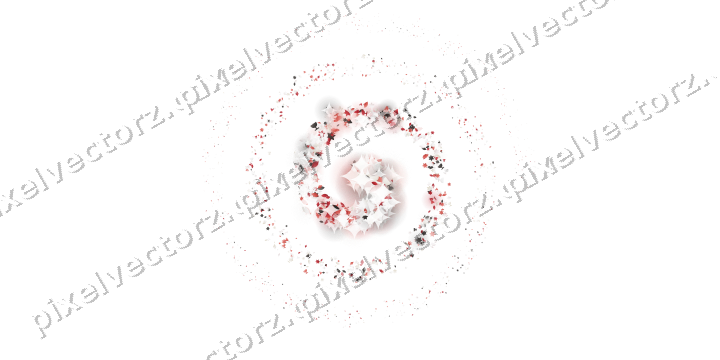 Nahtlose Glitzerspirale in Rot auf transparentem Grund