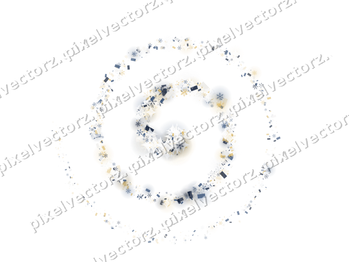Nahtlose Glitzerspirale in Dunkelblau auf transparentem Grund