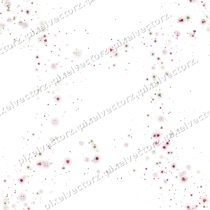 Nahtloser Glitzerkranz aus Herzen auf transparentem Grund