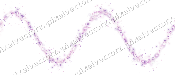 Glitzerwelle aus Konfetti in Magenta auf transparentem Grund